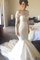 Lange Ärmeln A-Line Prinzessin Bootsförmiger Ausschnitt Brautkleid aus Tüll - Bild 1