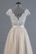 A-Line Normale Taille Beliebt V-Ausschnitt Prinzessin Bodenlanges Brautkleid mit Applike - Bild 4