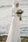 Wunderbar A-Linie Prinzessin Bodenlanges Brautkleid mit Applike mit Langen Ärmeln - Bild 1