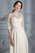 A-Line Prinzessin Natürliche Taile Brautkleid aus Chiffon mit Schaufel Ausschnitt - Bild 7