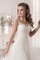 A-Line Bateau Ausschnitt Ärmellos Brautkleid aus Tüll mit Applike - Bild 2