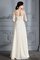 A-Line Prinzessin Natürliche Taile Brautkleid aus Chiffon mit Schaufel Ausschnitt - Bild 2