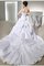 Satin Duchesse-Linie Trägerloser Ausschnitt Anständiges Brautkleid mit Applikation - Bild 2
