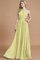 Prinzessin A-Line Ärmelloses Brautjungfernkleid aus Chiffon mit Natürlicher Taille - Bild 13