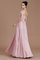 Normale Taille Reißverschluss Prinzessin Gerüschtes Brautjungfernkleid aus Chiffon - Bild 5