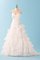 A-Line Ärmelloses Tolles Brautkleid mit Tiefer Taille mit Rücken Schnürung - Bild 1