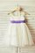 A-Line Prinzessin Reißverschluss Empire Taille Blumenmädchenkleid aus Tüll - Bild 2