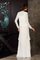 Empire Taille Enges Bodenlanges Brautmutterkleid mit Schaufel Ausschnitt mit Perlen - Bild 2