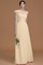 Reißverschluss Chiffon A-Line Normale Taille Brautjungfernkleid mit Bordüre - Bild 12