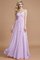 Prinzessin Chiffon A-Linie Normale Taille Bodenlanges Brautjungfernkleid - Bild 24
