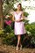 Plissiertes Reißverschluss A-Line Prinzessin Brautjungfernkleid mit Drapierung - Bild 1