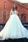 Schulterfrei Ärmellos Kurzes Brautkleid mit Applike mit Plissierungen - Bild 1