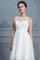 Prinzessin Natürliche Taile Hinreißend A-Line Asymmetrisch Brautkleid mit Bordüre - Bild 7