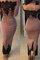 Reißverschluss Satin Langärmeliges Enges Ehrbar Normale Taille Knöchellanges Ballkleid - Bild 1