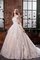 Tüll Drapiertes Luxus Brautkleid mit Schichtungen mit Gekappten Ärmeln - Bild 1
