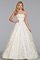 Trägerlos Ärmelloses Satin Natürliche Taile Bodenlanges Brautkleid - Bild 1
