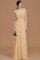 Reißverschluss Chiffon Prinzessin Nackenband Natürliche Taile Brautjungfernkleid - Bild 18