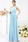 Prinzessin Anständiges Bodenlanges Brautjungfernkleid mit Schleife aus Chiffon - Bild 16