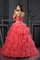 Natürliche Taile Organza Anständiges Bodenlanges Partykleid mit Rüschen - Bild 2