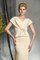 Kurze Ärmeln Normale Taille Enges Bodenlanges Anständiges Brautmutterkleid - Bild 6