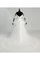 A-Line Perlenbesetztes Romantisches Brautkleid mit Reißverschluss mit Gericht Schleppe - Bild 2