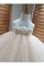 Tüll Plissiertes Nackenband Duchesse-Linie Knöchellanges Blumenmädchenkleid - Bild 2