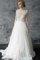 Gesticktes Romantisches Schlichtes Brautkleid mit Plissierungen mit Perlen - Bild 1