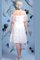 Kurze Ärmeln Wadenlanges Langes Informelles Brautkleid mit Natürlicher Taille - Bild 2
