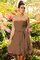 Prinzessin A-Line Ärmellos Mini Brautjungfernkleid aus Chiffon - Bild 3