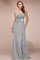 Empire Taille Bodenlanges Anständiges Brautjungfernkleid mit Perlen mit Rüschen - Bild 27