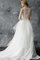Gesticktes Romantisches Schlichtes Brautkleid mit Plissierungen mit Perlen - Bild 2