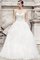 Natürliche Taile Ärmellos Attraktives Sittsames Brautkleid mit Bordüre - Bild 1