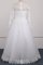 A-Line Paillette Paillettenbesetztes Brautkleid mit Bordüre mit Natürlicher Taille - Bild 2