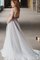 Ärmelloses Romantisches Bodenlanges Brautjungfernkleid mit Applike mit Plissierungen - Bild 2