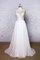 A-Line Normale Taille Plissiertes Bodenlanges Brautkleid aus Chiffon - Bild 1