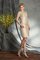 Natürliche Taile Etui Mini Brautmutterkleid mit Reißverschluss mit Applikation - Bild 5