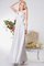 Gekerbter Ausschnitt Plissiertes Romantisches Bescheidenes Brautjungfernkleid aus Chiffon - Bild 2