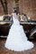 Tüll Normale Taille Bodenlanges Brautkleid mit Rüschen ohne Ärmeln - Bild 2