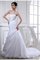 Taft Trägerlos Meerjungfrau Empire Taille Brautkleid ohne Ärmeln - Bild 1