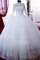 Reißverschluss Tüll Kapelle Schleppe Hübsch Lange Ärmeln Brautkleid mit Bordüre - Bild 3