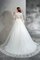 Normale Taille Langärmeliges Anständiges Brautkleid mit Blume mit Reißverschluss - Bild 2