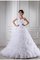 Empire Taille Organza Ein Schulter Brautkleid mit Rücken Schnürung mit Drapierung - Bild 1