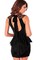 Polyester Bodycon Elegant Damen Elasthan Club Kleider - Bild 2