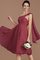 Prinzessin Gerüschtes A-Line Ärmelloses Ein Schulter Brautjungfernkleid - Bild 9