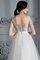 V-Ausschnitt Normale Taille Ärmellos A-Line Brautkleid aus Tüll - Bild 8