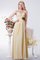 A-Line Reißverschluss Ärmelloses Bodenlanges Brautjungfernkleid mit Spaghettiträger - Bild 1