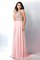 Normale Taille Sweep train Chiffon Sittsames Ballkleid ohne Ärmeln - Bild 4