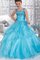 Duchesse-Linie Empire Taille Organza Anständiges Blumenmädchenkleid ohne Ärmeln - Bild 1