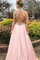 A-Linie Satin Sweep Train Prinzessin Normale Taille Zart Abendkleid - Bild 2