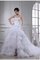 A-Line Satin Ärmelloses Brautkleid mit Stickerei mit Empire Taille - Bild 1